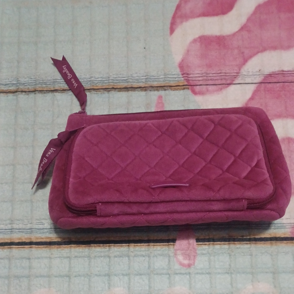 Vera Bradley Quilted Cosmetic Bag in Plum
